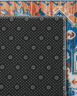 Beliani Tappeto RITAPURAM Multicolore Arancione Beige Blu