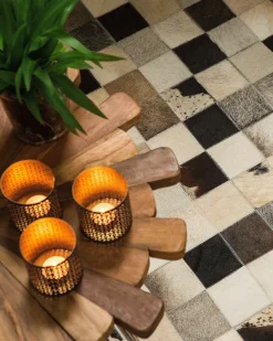 Online Beliani Tappeto RIZE Multicolore Pelle naturale Grigio Marrone Nero Multicolore