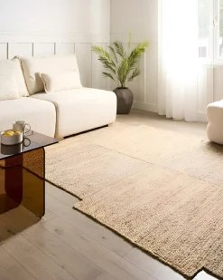 New Beliani Tappeto SANGLI Iuta Beige