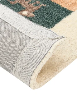 Beliani Tappeto SARILAR Multicolore 160 x 230 cm Lana Persiano Arancione Beige Blu Rosso Multicolore