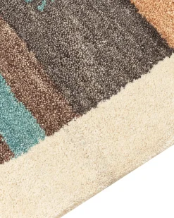 Beliani Tappeto SARILAR Multicolore 160 x 230 cm Lana Persiano Arancione Beige Blu Rosso Multicolore