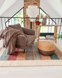 Beliani Tappeto SARILAR Multicolore 160 x 230 cm Lana Persiano Arancione Beige Blu Rosso Multicolore