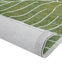 New Beliani Tappeto SARMIN Verde 200 x 300 cm Cotone Bianco Verde