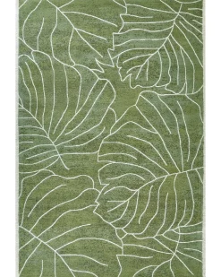 New Beliani Tappeto SARMIN Verde 200 x 300 cm Cotone Bianco Verde