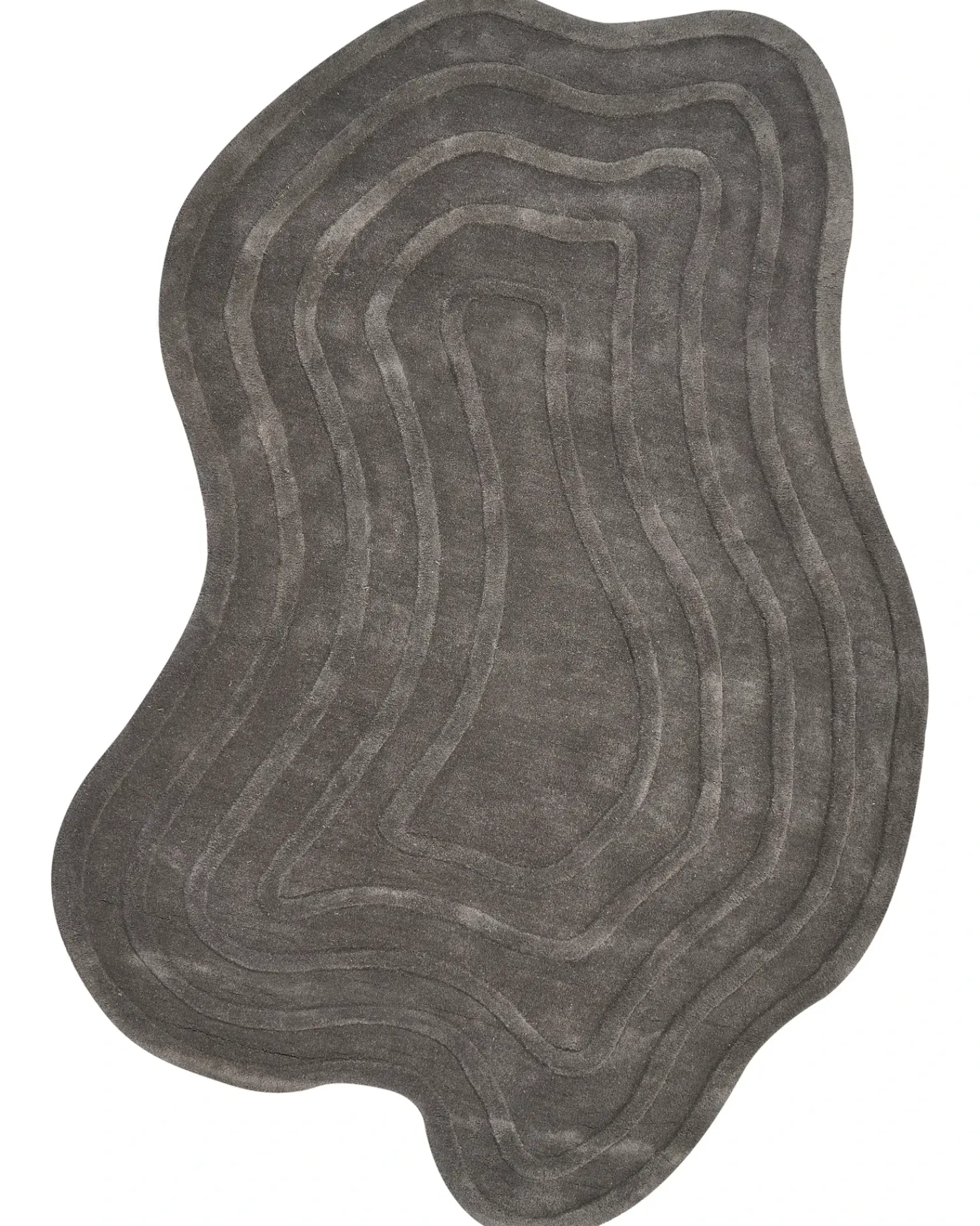 Online Beliani Tappeto SATNA scuro 160 x 230 cm Lana Grigio