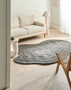Online Beliani Tappeto SATNA scuro 160 x 230 cm Lana Grigio