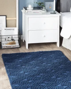 New Beliani Tappeto SAVRAN marino 80 x 150 cm Lana Blu
