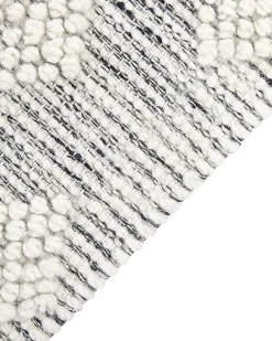 Online Beliani Tappeto SAVUR Grigio 160 x 230 cm Lana Bianco Grigio