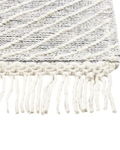 Online Beliani Tappeto SAVUR Grigio 160 x 230 cm Lana Bianco Grigio