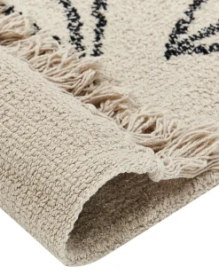 Online Beliani Tappeto SAZLI Beige Cotone Beige Nero