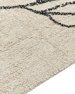 Online Beliani Tappeto SAZLI Beige Cotone Beige Nero