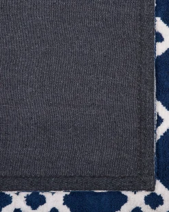 New Beliani Tappeto SERRES Blu Bianco Blu