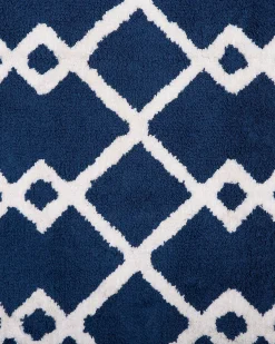 New Beliani Tappeto SERRES Blu Bianco Blu