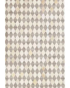 Best Beliani Tappeto SESLICE Beige Pelle naturale Beige Marrone