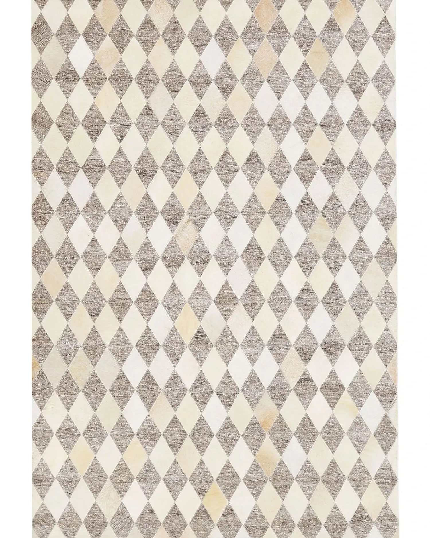 Best Beliani Tappeto SESLICE Beige Pelle naturale Beige Marrone