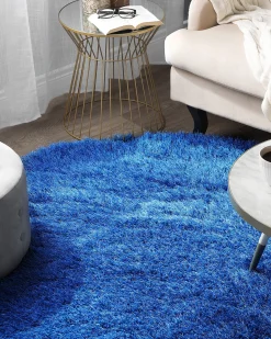 Hot Beliani Tappeto Shaggy CIDE Blu