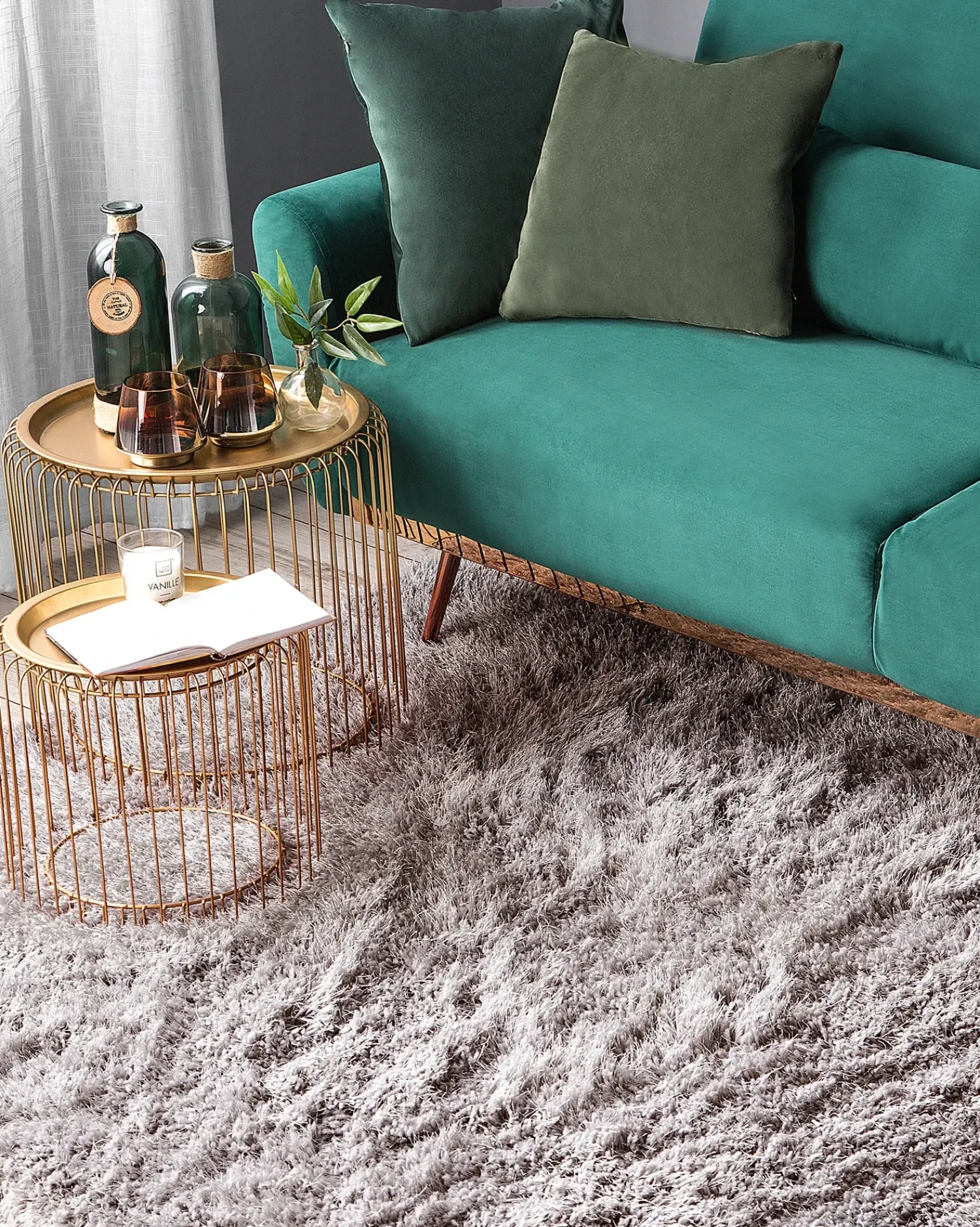 Discount Beliani Tappeto Shaggy CIDE chiaro Grigio