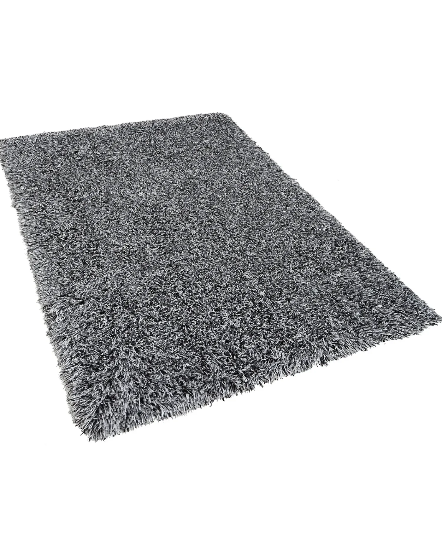Hot Beliani Tappeto Shaggy CIDE Nero/Bianco Bianco Nero