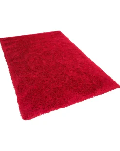 Outlet Beliani Tappeto Shaggy CIDE Rosso