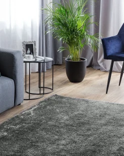 New Beliani Tappeto Shaggy DEMRE scuro Grigio