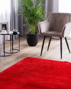 Discount Beliani Tappeto Shaggy DEMRE Rosso