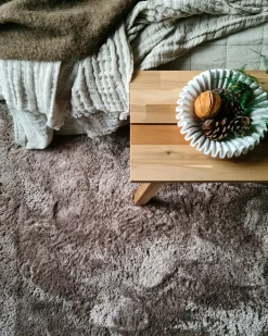 Sale Beliani Tappeto Shaggy EVREN chiaro 200 x 200 cm Marrone