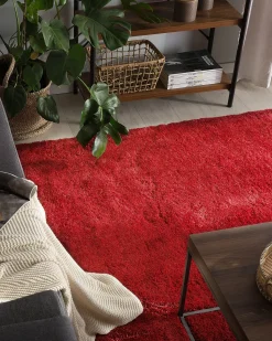 Discount Beliani Tappeto Shaggy EVREN Rosso