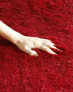 Discount Beliani Tappeto Shaggy EVREN Rosso