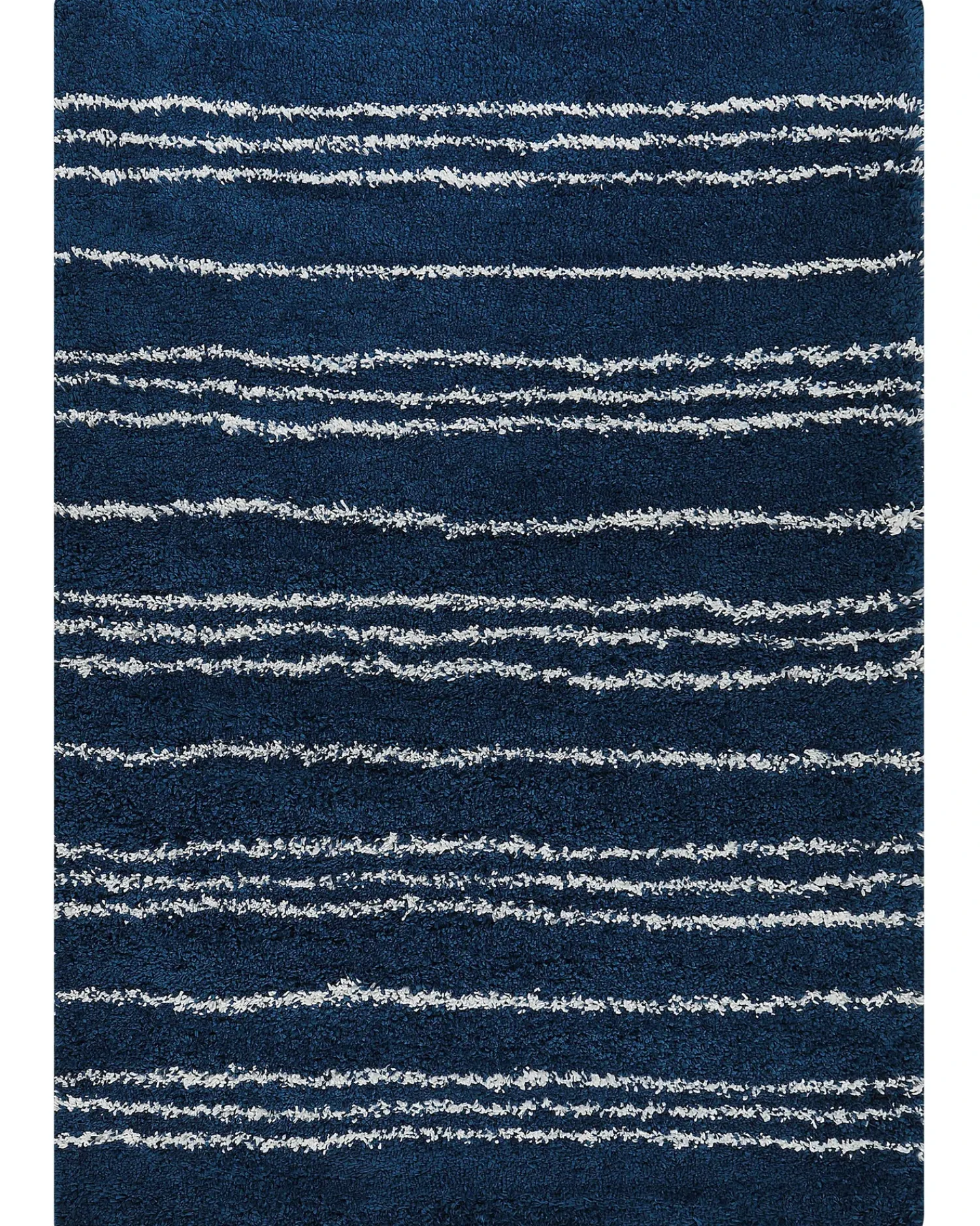 Outlet Beliani Tappeto Shaggy TASHIR Blu Bianco Blu