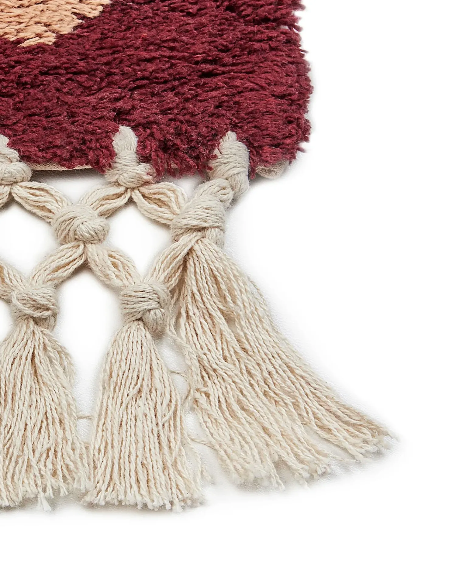 Sale Beliani Tappeto SIIRT Rosso Cotone Beige Nero Rosso