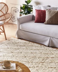 Discount Beliani Tappeto SILCHAR Cotone Beige