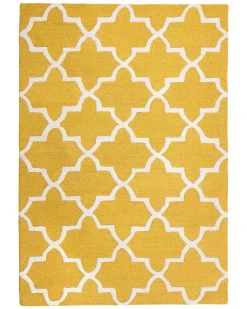 Discount Beliani Tappeto SILVAN Giallo Lana Beige Giallo