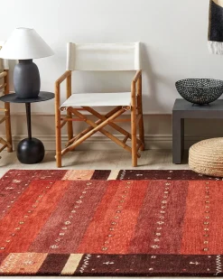 Outlet Beliani Tappeto SINANLI Multicolore Lana Persiano Arancione Giallo Rosso