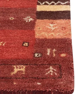 Outlet Beliani Tappeto SINANLI Multicolore Lana Persiano Arancione Giallo Rosso