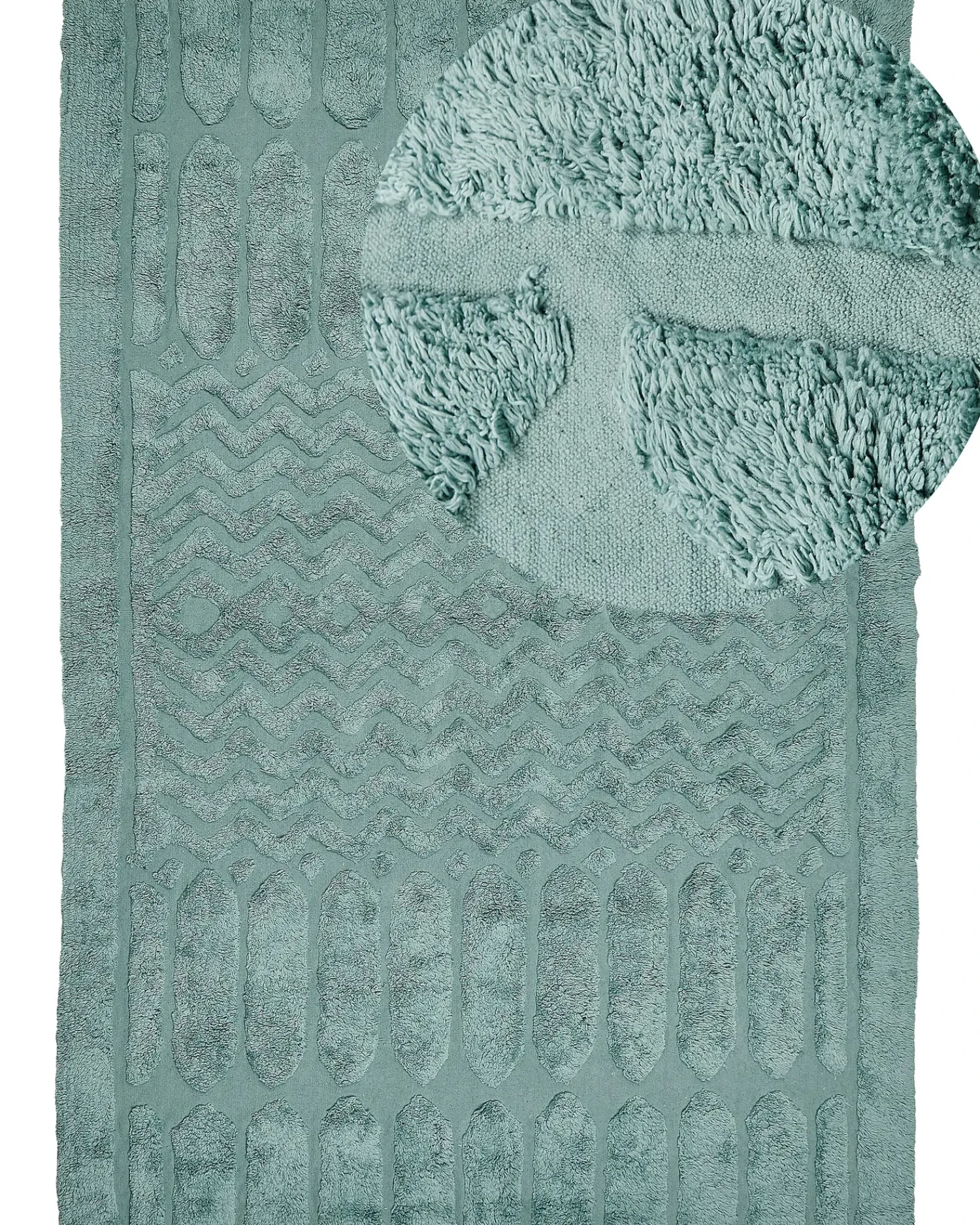 Outlet Beliani Tappeto SIRNAK menta Cotone Verde