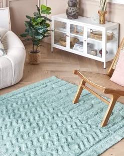 Outlet Beliani Tappeto SIRNAK menta Cotone Verde