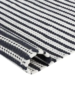 Online Beliani Tappeto SOFULU Blu marino 80 x 150 cm Cotone Bianco Blu