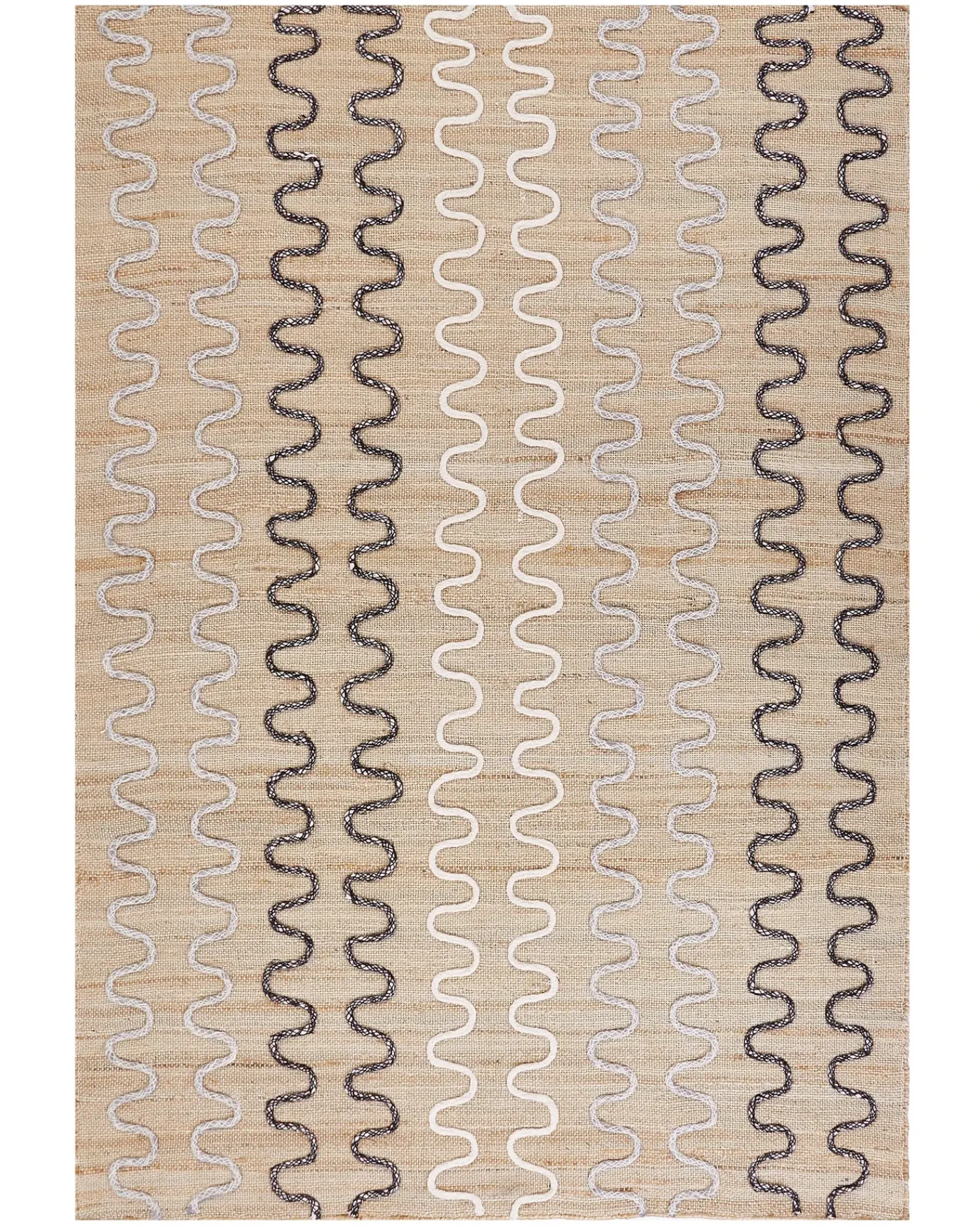 Clearance Beliani Tappeto SOGUT Beige Iuta Beige Bianco Nero