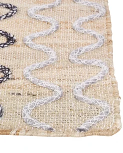 Clearance Beliani Tappeto SOGUT Beige Iuta Beige Bianco Nero