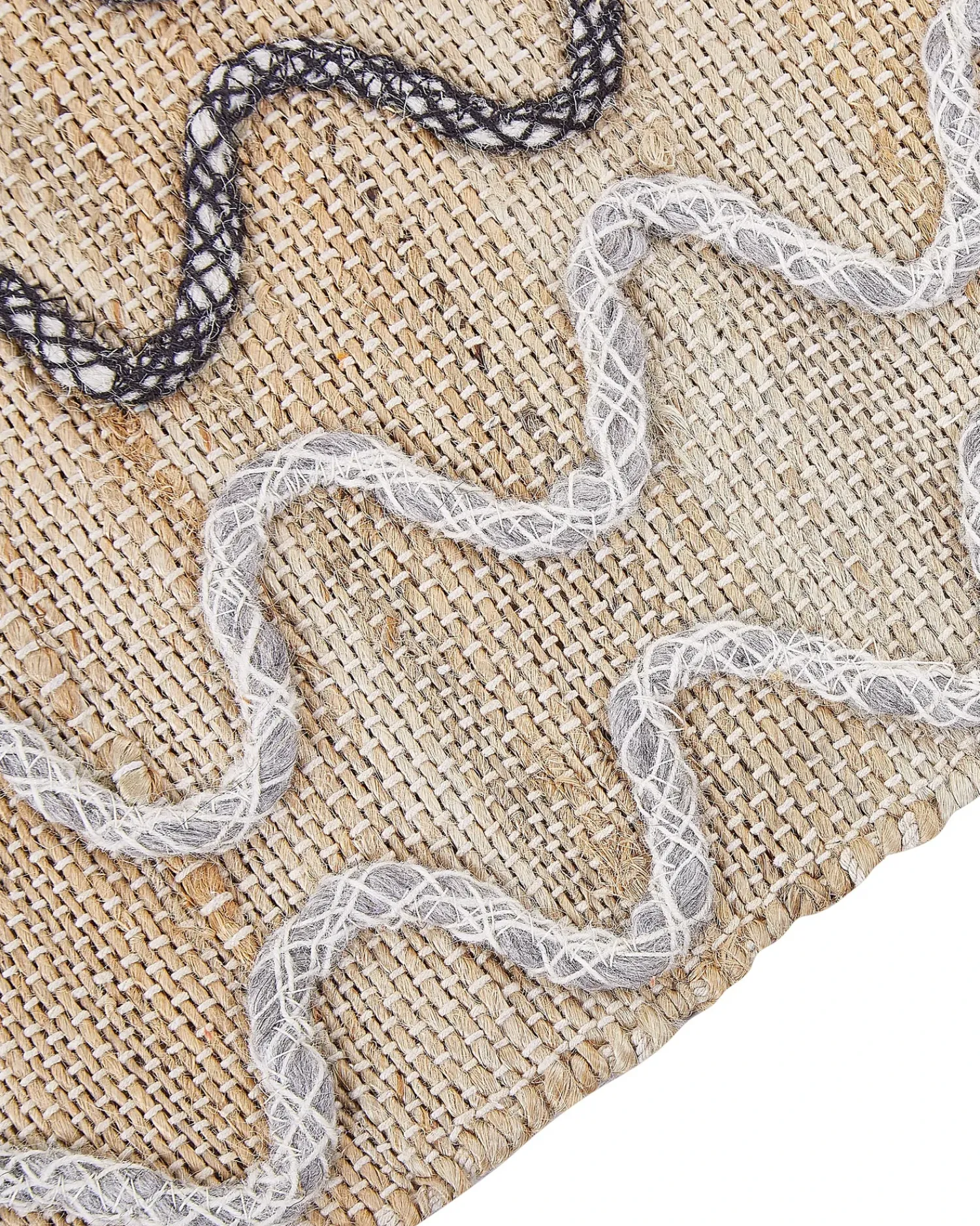 Clearance Beliani Tappeto SOGUT Beige Iuta Beige Bianco Nero