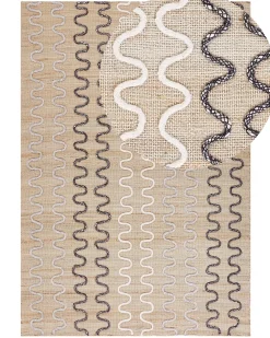 Clearance Beliani Tappeto SOGUT Beige Iuta Beige Bianco Nero
