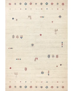 Clearance Beliani Tappeto SULUCA Beige Lana Persiano Beige Blu Marrone Rosso