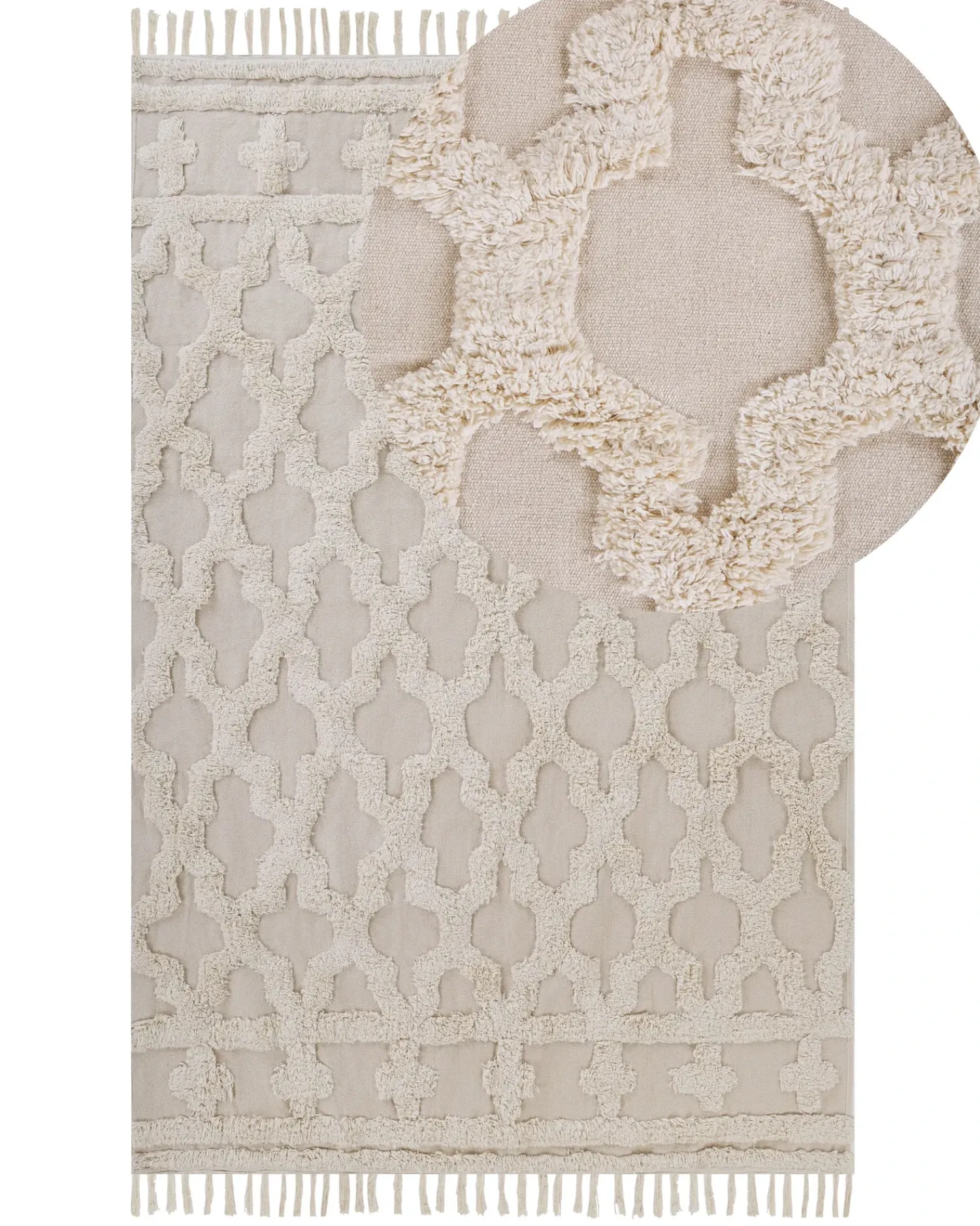 Discount Beliani Tappeto SULUOVA Cotone Beige