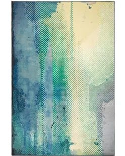 Clearance Beliani Tappeto SUSUZ Blu Verde Multicolore