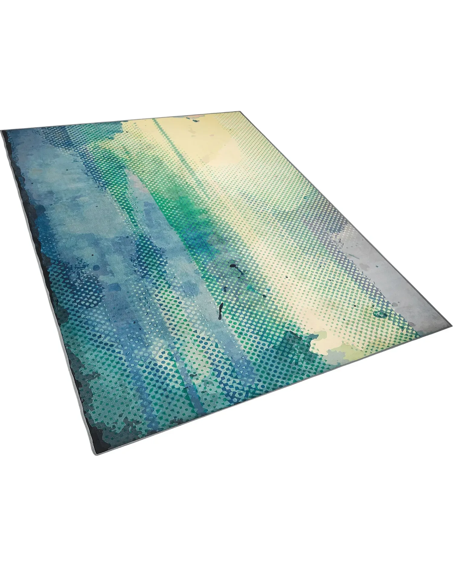 Clearance Beliani Tappeto SUSUZ Blu Verde Multicolore