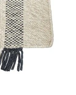 Clearance Beliani Tappeto TACETTIN Bianco Lana Bianco Nero