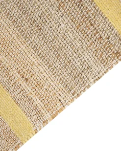Best Beliani Tappeto TALPUR Giallo Iuta Beige Giallo Naturale