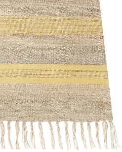 Best Beliani Tappeto TALPUR Giallo Iuta Beige Giallo Naturale