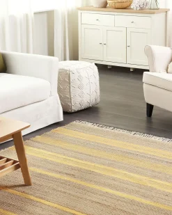 Hot Beliani Tappeto TALPUR Giallo Iuta Beige Giallo Naturale