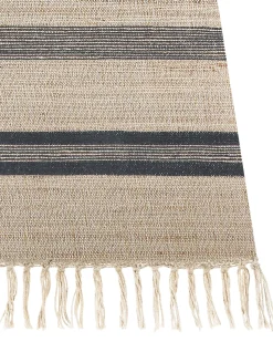 Sale Beliani Tappeto TALPUR Grigio grafite 160 x 230 cm Iuta Beige Grigio Naturale